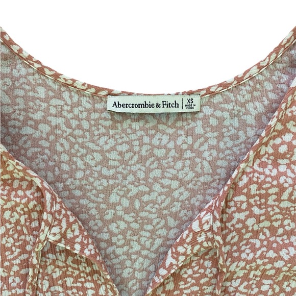 Abercrombie & Fitch Easy Waist Tiered Mini Dress Womens Size XS Flowy Pink - Picture 6 of 6